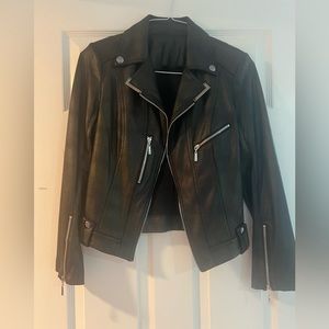 Faux leather look  black jacket jacket small